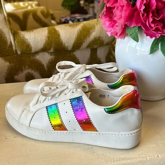 Red Dress Boutique Rainbow Sneakers - Picture 1 of 7